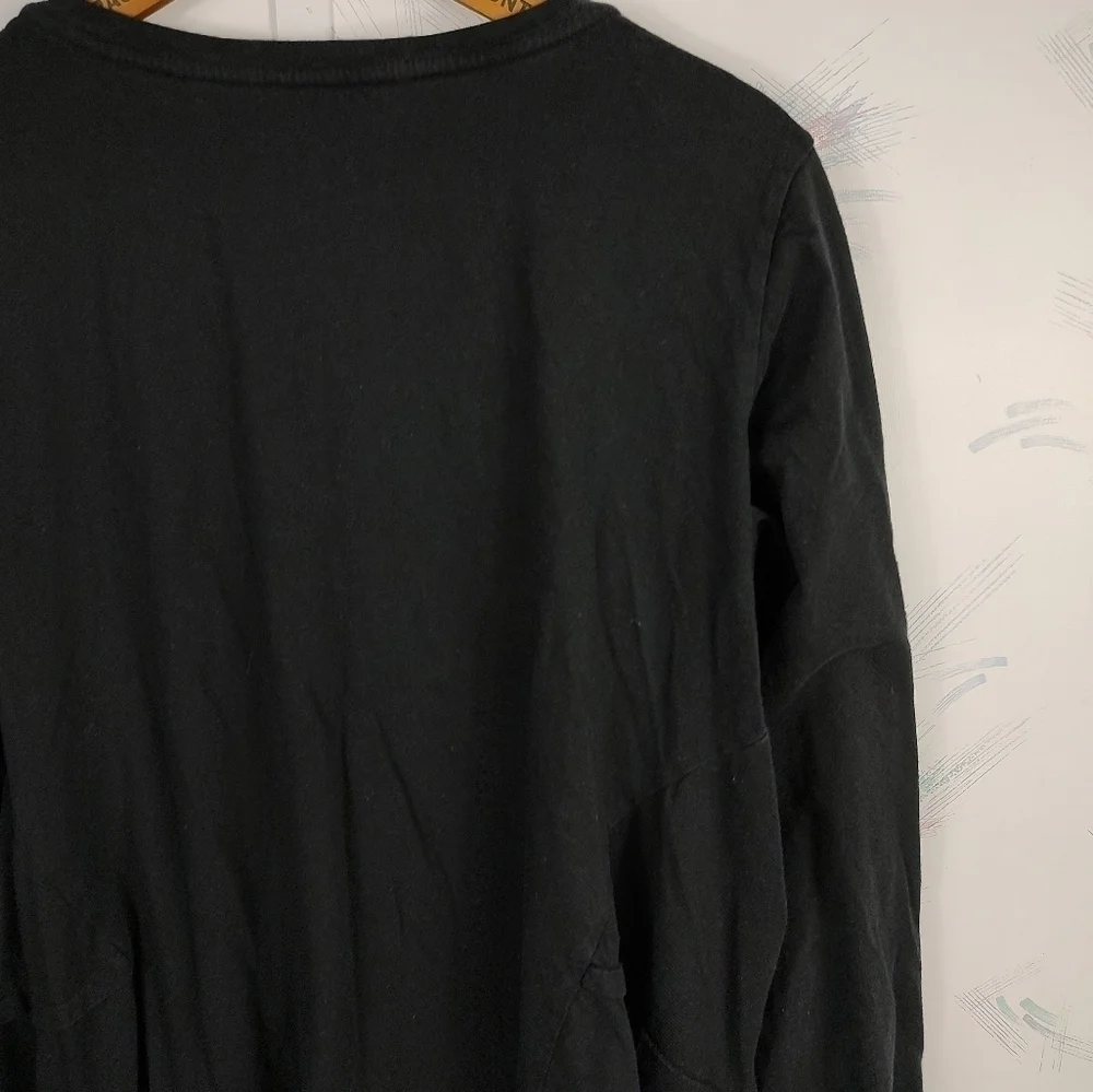 LOGO Lori Goldstein Black Long Sleeve Top L - Picture 9 of 10